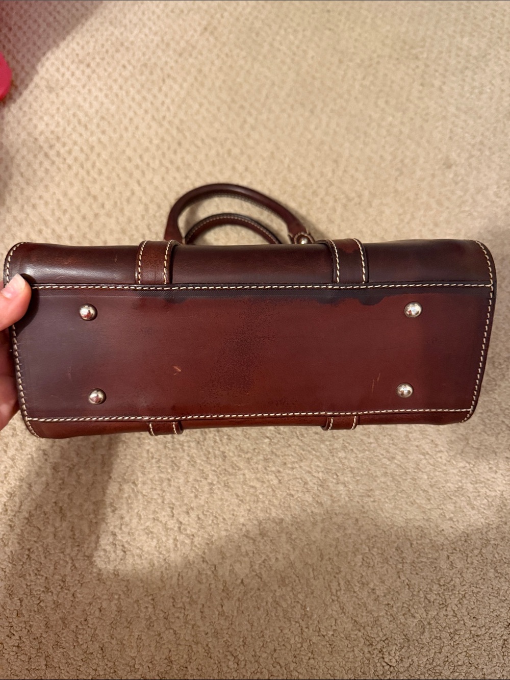 Dooney & Bourke Chocolate Brown Leather Satchel - Picture 7 of 11